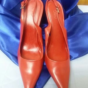 Red Closed Toe Sling